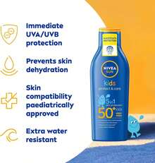 Nivea [Sun] Kids Prot&Care Crm Spf50+ (200ml) - Sun Lotion - View 5