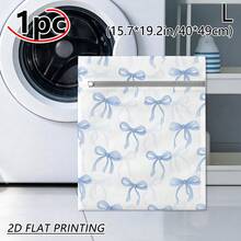 1PC Zipper Mesh Laundry Bag Polka Dot Bowknot Graphic Reusable Delicate Garment Washing Protection For Socks Underwear Pants Sweaters Shirts Blouses Lingerie Bra Hosiery Fine Fabric Care Machine Wash Storage Organization - View 10