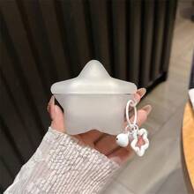 1個極簡半透明淺灰色星星吊墜耳機保護殼 - 淺灰色 - 查看 4