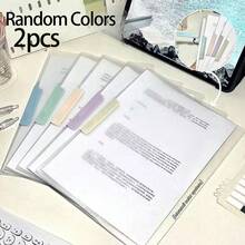 Transparent A4 Size Rotating Side-Opening Folder, Morandi Color Waterproof File Organizer Clip, Durable PP Material, Essential For Students And Professionals, Suitable For School, Office, Paper Storage, Stationery, Office Supplies, Desktop Storage, Back To School Season - Multicolor - View 11