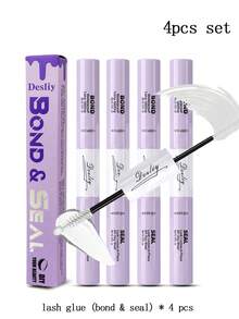 Lem Ekstensi Bulu Mata Desliy, Perekat Bulu Mata Transparan Tahan Air 10ml, Kuat dan Tahan Lama 72 Jam, Bebas Lateks dan Formaldehida, Tanpa Residu Putih, Ekstensi Bulu Mata DIY Tampilan Alami - Mauve Purple - View 8