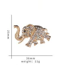 1pc Vintage Alloy Rhinestone Inlaid Luxury Gorgeous Elephant Brooch, Suitable For Women To Wear On Dresses, Coats, Scarves, Bags For Daily And Party Occasions - Elephant - View 6