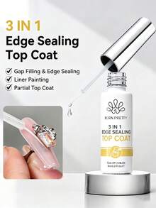 BORN PRETTY 8ml 3‑In‑1 Edge Sealing Top Coat Fine Tip Liner Gel For Gap Filling Line Drawing Powder Soak‑Off UV LED Nail Gel - Top Coats - View 12