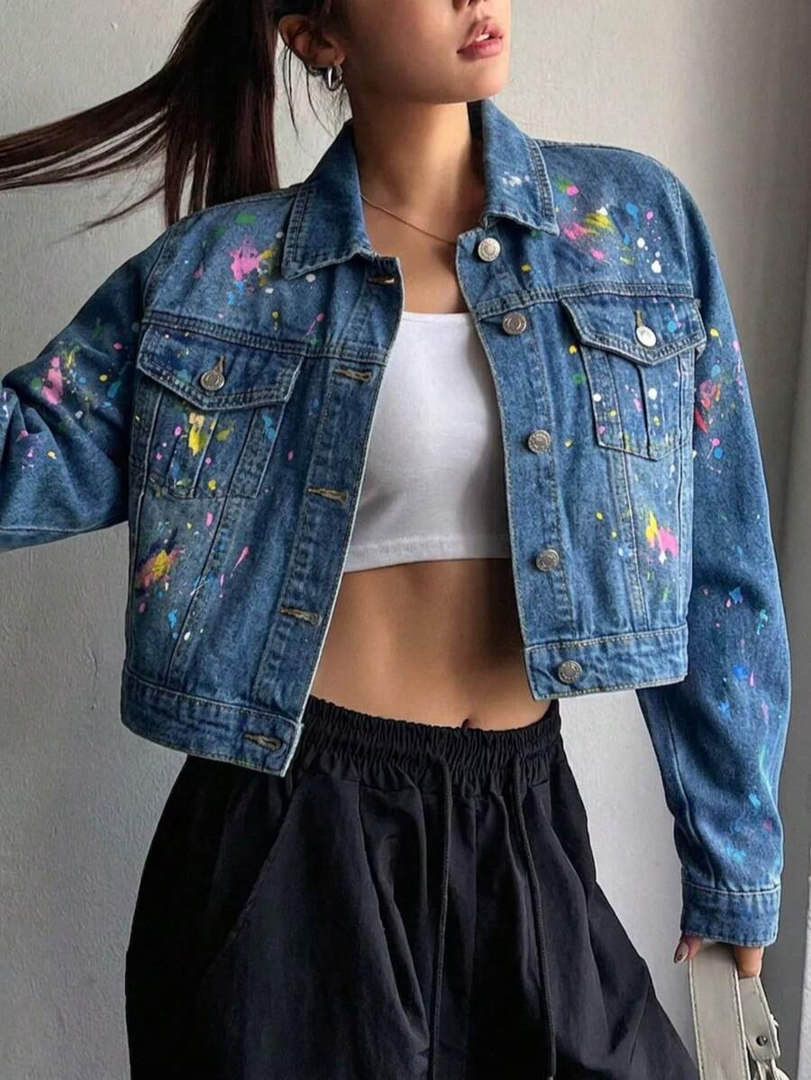 Women Denim Jackets & Coats - Medium Wash - View 1