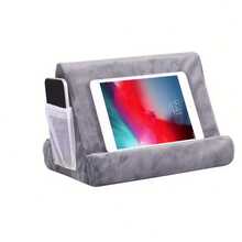 1pc Multifunctional Soft Pillow Tablet Stand, Bed Reading Cushion Support, Slouchy Sponge Phone/Tablet Holder With Side Pocket, Multi-Angle Adjustable Desktop Bedside Pillow For Watching Movies And Reading, Electronic Computer Accessory, Daily Home Furniture - Multiple Styles - View 6