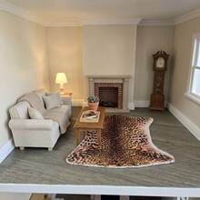 1pc Of Dollhouse Mini Scene Dollhouse Carpet, Available In Leopard And Tiger Patterns. The Material Is Made Of Cloth Blocks Instead Of Blankets, Suitable For Decorating Dollhouses And As Props For Scene Shooting - Brown - View 9