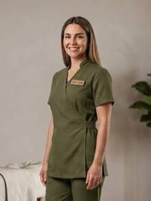 Blusa feminina Acinturada - Verde Escuro - Visão 4
