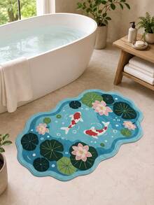 DAJIANG 1PC Koi Fish Carpet Runner Area Rug Suitable Bathroom, Kitchen,Outdoor, Indoor, Runner Corridor, Bedroom, Living Room, Beside Throw Rugs Machine Washable Rug, Easy Clean Entryway Mat, Anti-Slip Backing Rugs For Bedroom Decor Bathroom Decor Fall Decor - Multicolor - View 7