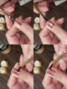 1/2 buah Kuas Seni Kuku Dua Ujung, Set Alat Seni Kuku untuk Detail - MultiWarna - View 8