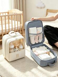 1pc Baby Room Clothes And Socks Storage Bag, Bedroom Underwear Storage Bag, Travel Bag With Zipper Closure, Portable Design, Baby Room Storage Bag - Multicolor - View 3