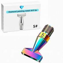 Rainbow Diamond Painting Metal Dot Drill Bit, Thread-In Resin Pen Replacement Tip, 1-25 Diamond Paint Pen Tip, Dot Painting Tool For DIY Rhinestone Crafts - A - View 22
