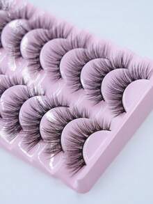 10 Pairs 15mm Cross Style False Eyelashes, 3D Fluffy Lightweight Reusable Lashes, Outer Corner Lengthening Natural Look, Suitable For Halloween, Christmas & Daily Makeup - View 3