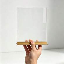1pc Transparent Acrylic Nail Color Card Display Stand With Base, Desktop Nail Display Rack, Nail Salon Nail Art Sample Display Board - Multicolor - View 6