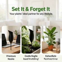 1pc Wine‑Glass Shape Self Watering Spikes, Automatic Slow‑Release Soil‑Insert Plant Waterer, Vacation Watering Device For Indoor Potted Houseplants - 1PC Wine Glass-shaped Watering Can - View 4