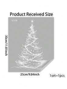 1pc Creative Christmas Atmosphere Decoration: Stars, White Christmas Tree Window Stickers, Home Display Window Wall Decorations, Stickers. - Multi-color - View 6