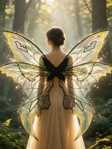 Adult Fairy Tale Costume, With Colorful Butterfly Wings , Is Very Suitable For Halloween Role-Playing, Theme Parties And Stage Performances - View 1