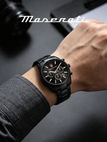Jam Tangan Pria Maserati Automatic Skeleton dengan Casing Emas Mawar dan Tali Kulit Buaya Biru Tua, Jam Tangan Bisnis R8821139001 - JAM TANGAN - View 9
