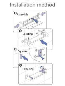 رف تخزين متعدد الوظائف بدون حفر من البلاستيك، رف جداري متعدد الطبقات للحمام والمطبخ وغرفة النوم وغرفة المعيشة، رف تخزين منزلي للحمام - مشاهدة 9