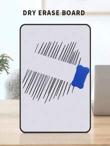 Mini Dry Erase Whiteboard, Portable A4 Size Drawing And Writing Board, Reusable Small Whiteboard, Suitable For Home, Office, Classroom, Used For Notes, Memos And Messages, Multicolor Frame - Multiple Styles - View 3