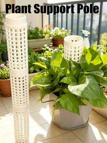 Plant Climbing Trellis,White Interlocking Sphagnum Moss Poles, Plastic Climbing Plant Stakes, Easy To Assemble, For Monstera And Pothos Vines - Multicolor - View 3