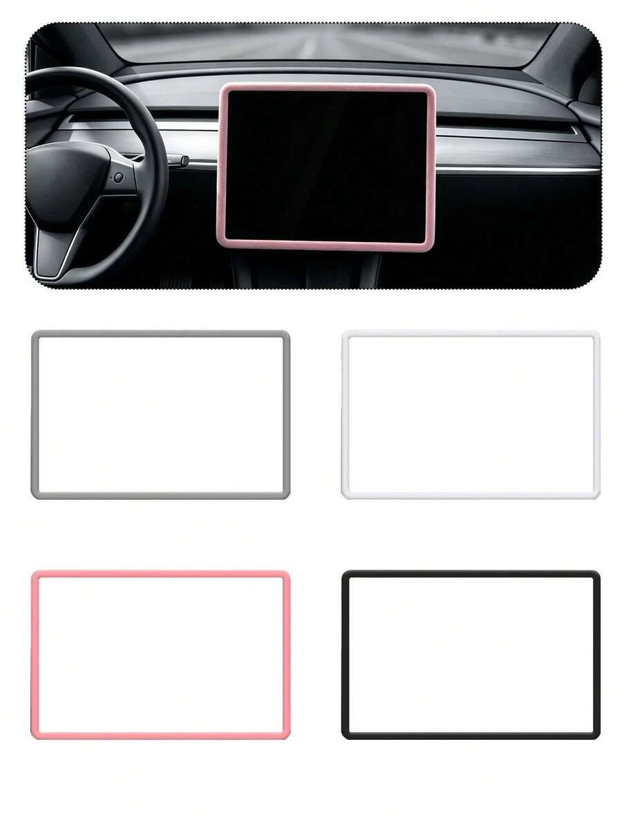 1 buah Bingkai Pelindung Silikon, Cocok Untuk Layar Kontrol Pusat /Y, Aksesori Interior Anti Benturan; Melindungi Tepi Layar Dari Benturan, Pukulan, Dan Goresan, Pemasangan Mudah Dan Tidak Mempengaruhi Tampilan Layar Dan Pengoperasian Sentuh - MultiWarna - View 1