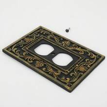 1PC 3D Printed Premium Plastic Gothic Vintage Carved Switch Plate, Retro European Style Wall Switch Decorative Panel, Halloween Personalized Soft Decor Switch Plate Suitable For Studio Wall Backdrop Scene - Multicolor - View 12
