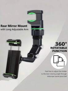 360° Rotatable Adjustable Phone Holder, Space-Saving Car Mount, L-Shaped Design, Firm Grip, Sturdy Structure, Suitable For Various Phones, Back To School Travel Essential, Car Accessory, Camping Essential, Halloween Decoration - One Size Fits All - View 6