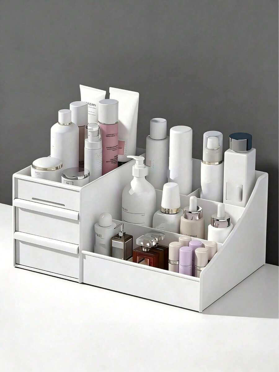 Cosmetic Storage Box, Office Desk Stationery Organizer, Drawer Storage Rack - Multicolor - View 1