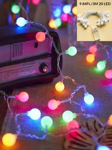 電池供電帳篷球形串燈 1.5M 10LED / 3M 20LED / 6M 40LED / 10M 80LED，多長度仙女燈，適用於露營、家居裝飾、房間布置，為婚禮、派對、節慶及戶外/室內使用增添浪漫氛圍 - 黃色 - 查看 18