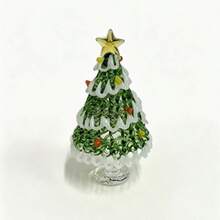 Christmas Tree Miniature Glass Sculpture, Handcrafted Blown Glass Art, Collectibles And Christmas Gifts Creative - Multicolor - View 9