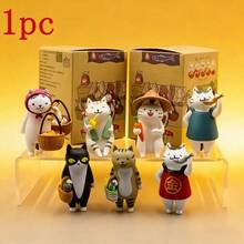 Figur Kucing Kreatif Acak | Patung Kucing PVC Gaya Pastoral | Dekorasi Meja yang Lucu | Ornamen Meja Ruang Tamu, Kamar Tidur, Kantor | Pilihan Hadiah yang Bagus - kucing - View 7