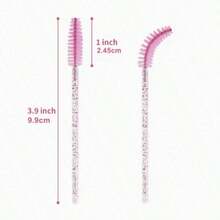 50pcs Disposable Eyelash Brushes, Multi-Color Mascara Brush Sticks, Suitable For Eyelash Extensions And Eyebrow Shaping, Back To School Supplies, College Dorm Essentials, Portable Travel Makeup Tools - Multicolor - View 5