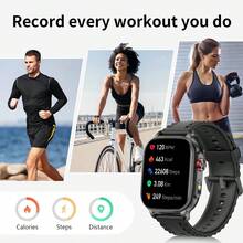 GAWSUG 1400mAh Smart Watch 2.01" HD Screen Bluetooth Call Outdoor Flashlight Rugged Fitness Tracker IP68 Waterproof Gift Men Women - View 7