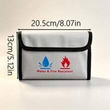 Fireproof Document Bag, Includes 1 Set Of Fire-Resistant Money Pouch, Medium Size, Made Of Non-Irritating Silicone Coating, For Safe Storage Of Cash, Important Documents, Jewelry And Passports - A - View 13
