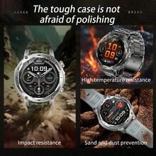 GAWSUG 1400mAh Battery Military Smart Watch Men Bluetooth Call Flashlight IP68 Waterproof Tactical Rugged Watch Gift For Android IOS - View 3