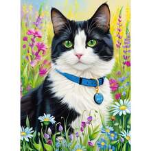 1PC DIY 5D Diamond Painting Kit Cat Pattern - Round Full Diamond Art Mosaic Craft, Home Wall Decor, Unframed - No Frame - View 8