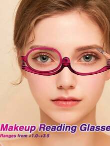 Rotatable Makeup Mirror Eye Tool, Foldable Universal Makeup Mirror, Multi-Functional Foldable Design, More Convenient And Clearer Makeup, Suitable For Women, Gift, Travel, Affordable Product, Travel Essential - Multicolor - View 2