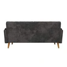 Sofa Made Of Chenille With Storage Space Saving Solid Wood Grey For Living Room And Lounge - Dark Grey 2 Seat - View 9