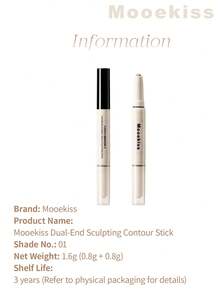 Mooekiss Dual-Ended Contour & Highlight Stick, Natural-Looking Nose Contour Makeup Tool - 01 0.8g+0.8g - View 5
