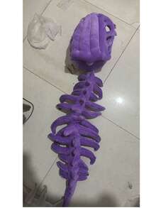 Dog Cat Pet Dinosaur Skeleton Costume Soft Plush Tyrannosaurus Rex Halloween Outfit 3D Dinosaur Bones - Multicolor - View 14