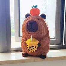 2026新款熱銷積木拼圖玩具套組 1600片 可愛動物系列模型家居裝飾 生日禮物 拼圖收藏積木裝飾玩具 - 彩色 - 查看 7