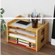 Office Desk File Cabinet Multi-Layer Density Board Desktop Storage Box Organizer - RMG0069-h4 - View 4