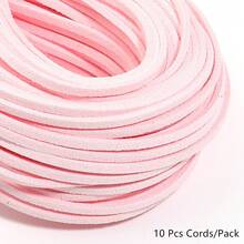 10pcs/Pack 2.5mm Korean Suede Square Cord 37.4 Inch/Pc Suitable For DIY Necklace Jewelry Making Colorful String Rope Gift Packaging Cord - 10 Pcs Cords/Pack - View 15