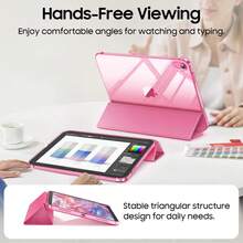 Transparent Starry Glitter Tri-Fold Protective Case, Compatible With IPad 10th Gen 10.9 Inch And 11th Gen (A16), Auto Sleep/Wake, Solid Color Tablet Protective Cover With Stand - Silver - View 6