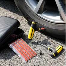 A Driving Gift Prepared For Every Car Owner! This Is A Set Of Tire Repair Tools Actually Photographed By The Shop Owner, Including Brown/Black Rubber Strips, T-Shaped Tools, And Tire Repair Nails To Solve Small Perforation Problems. - A - View 6