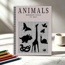 Nonogram Puzzles Logic Picture Book, Suitable For All Ages, Spiral Bound For Easy Page Turning, Detachable Inner Pages, Includes Various Difficulty Levels Of Nonogram Sudoku Games, Relaxing And Stress-Relieving, Multiple Styles Available (Pen Not Included) - 1 Piece - View 4