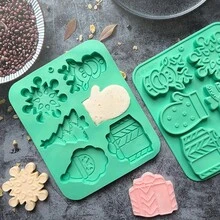 1pc Creative Reindeer Christmas Shaped Chocolate Silicone Mold Jelly Pudding Baking Dessert Cake Decoration Mold - Multicolor - View 10