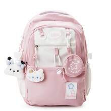Cream Style Backpack For Students With High Appearance Simple And Cute Design Large Capacity Backpack Lightweight And Painful Ba - Multicolor - View 14