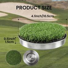 FINGER TEN Golf Hole Cup Putting Green 1 Pack, 3.94 Inch Putting Green Hole Cups With Heavy-Duty Metal Base For Backyard Practice And Home Simulated Lawn - Green - View 4