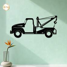 CIF BUY 2D Flat 1pc Trailer Pattern Metal Wall Decor, Indoor/Outdoor Use, Suitable For Living Room, Bedroom, Home Decor, Garage, Studio, Housewarming Gift, Iron - Multicolor - View 10